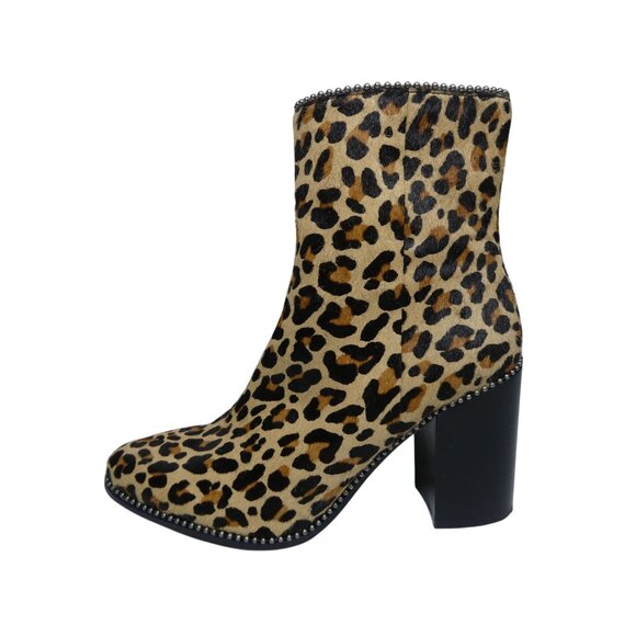 Coach Drea Calf Hair Leopard Print Ankle Boots Size 8.5‎ - Picture 6 of 10